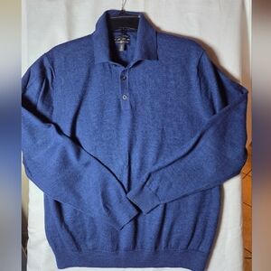 Club Room Navy Polo Sweater/Italian-Spun Yarn.sz Xl.